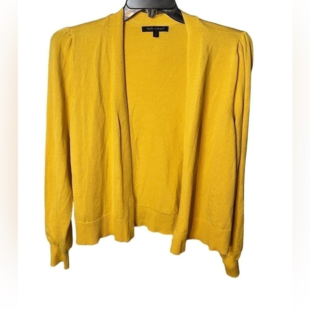 Kathy Ireland Open Front Short Rayon Blend Cardigan Sweater